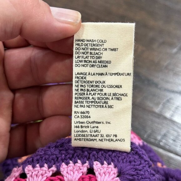 Free People x Flook Frances Multicolor Crochet Pull On Shorts Purple Size XS - Picture 6 of 9